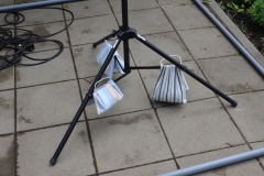 light stand with sandbags