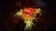 Lichterketten-Lagerfeuer