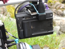 EVF/Monitor von hinten am Rig